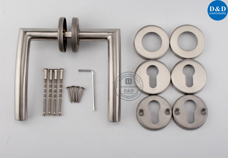 Hollow Bend Mitred Shape Fire Rated Door Handle-D&D Hardware Hollow Bend Mitred Shape Fire Rated Door Handle-D&D Hardware