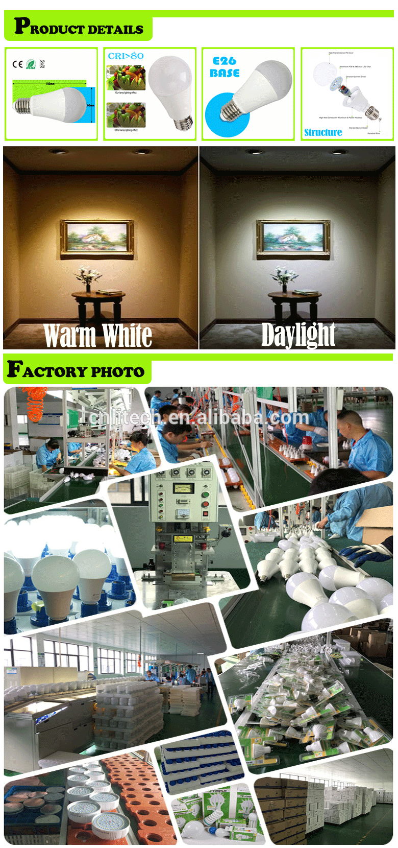 FOCO Korean FPL 30W/40W/45W/50W/60W LED light 600mm 800mm Cross led bulb lighting led