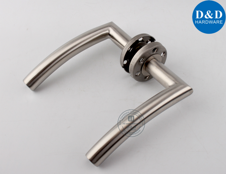 Bend Mitred Shape Fire Rated Door Handle-D&D Hardware