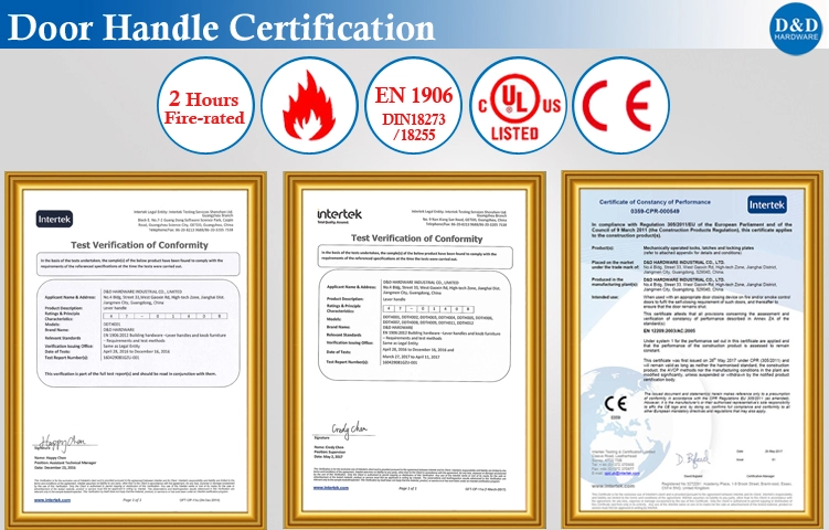 Door Handle Certification-D&D Hardware Door Handle Certification-D&D Hardware