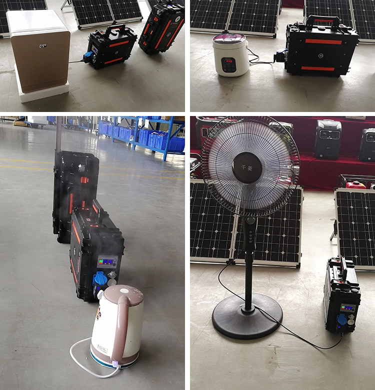 Portable Solar Generator 1000Wh Solar Power Station for Camping, Home, Car (110V/220V AC Outlet, 12V DC, USB)
