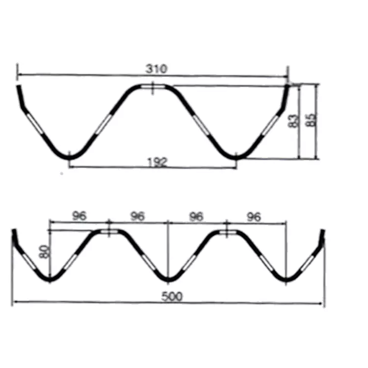 china suppliers galvanized steel 3 wave guardrail machine