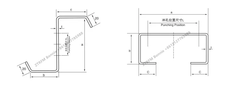 auto c z Shaped Purlin Interchange Steel Profile Cold Roll Forming Machine