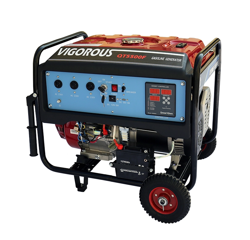 5KW AC Single Phase Key Start Portable Generator Petrol Engine Generator - 110V / 240V /50HZ/60Hz