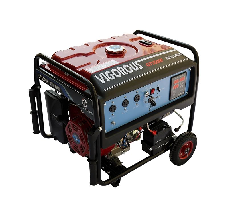 5KW AC Single Phase Key Start Portable Generator Petrol Engine Generator - 110V / 240V /50HZ/60Hz