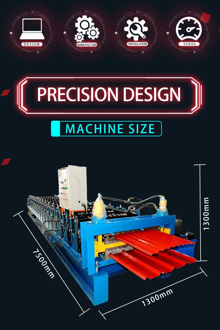 Double layer building material machinery steel tile roofing sheet roll forming machine