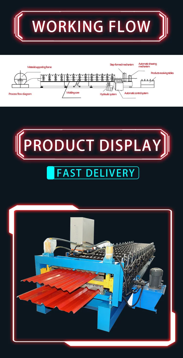 Double layer building material machinery steel tile roofing sheet roll forming machine