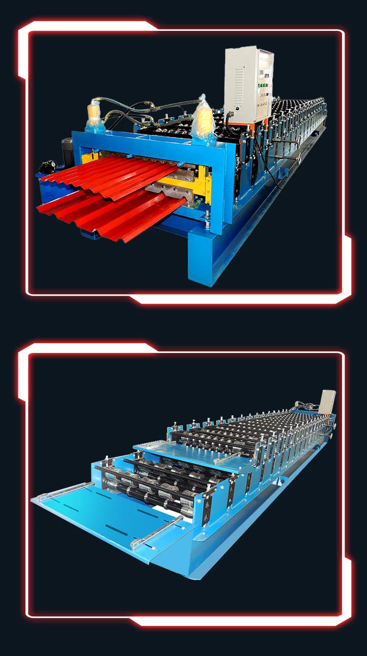 Double layer building material machinery steel tile roofing sheet roll forming machine