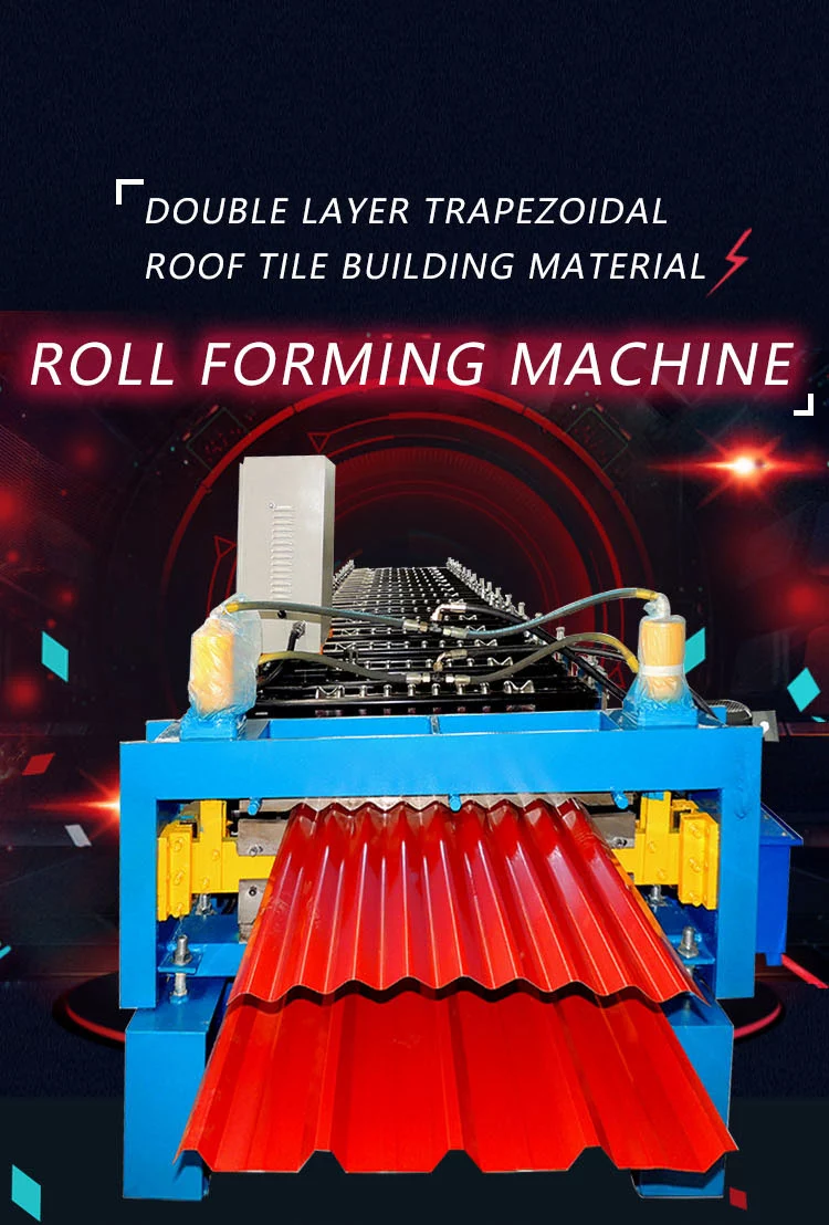 Double layer building material machinery steel tile roofing sheet roll forming machine