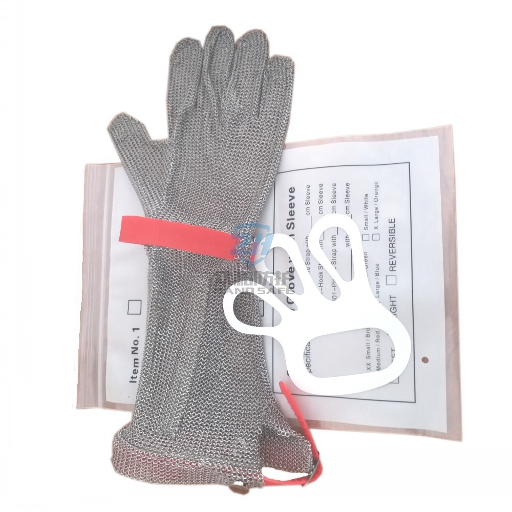 long cuff metal mesh gloves packing.jpg