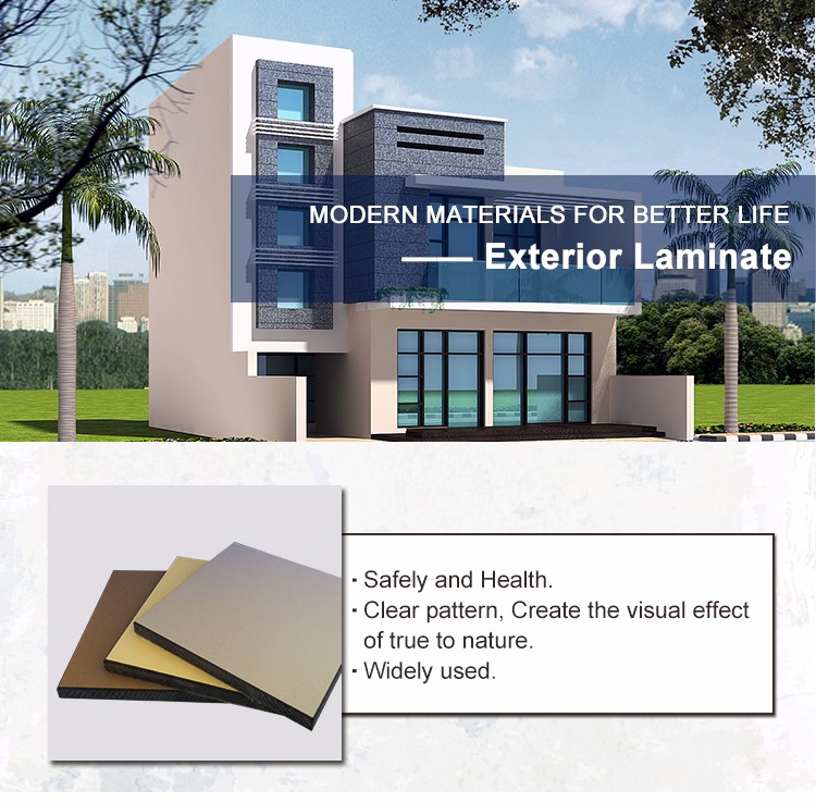 eco-friendly fireproof High pressure laminate exterior hpl compact sheet for exterior wall panels