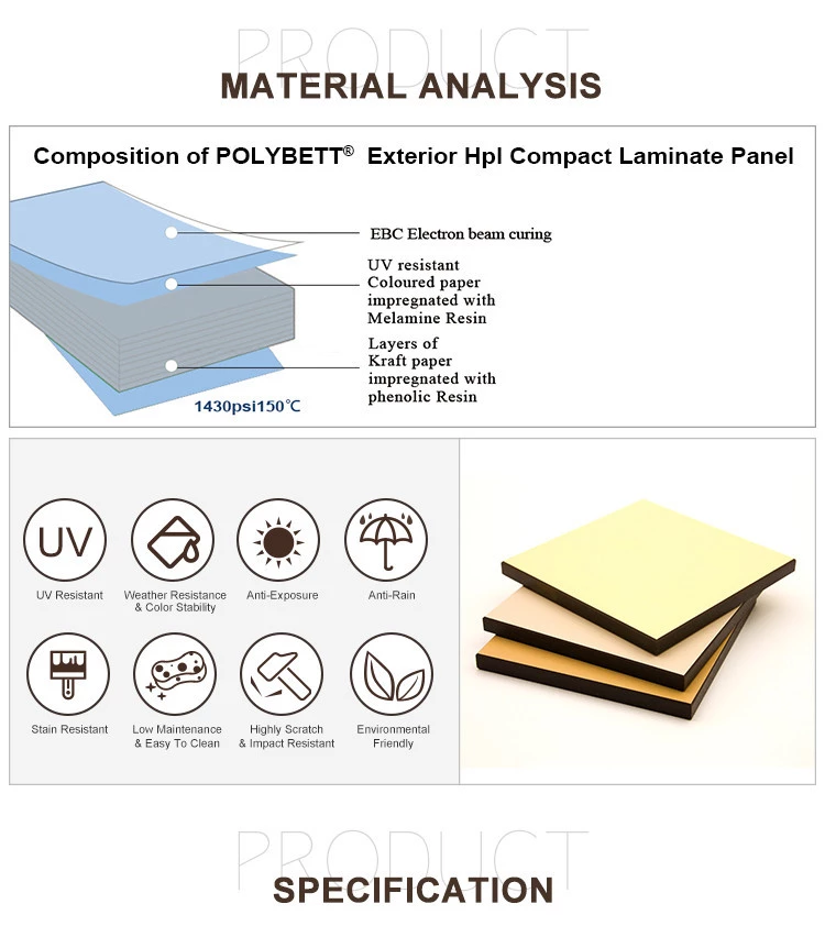 exterior hpl phenolic compact laminate board for Playground equipment