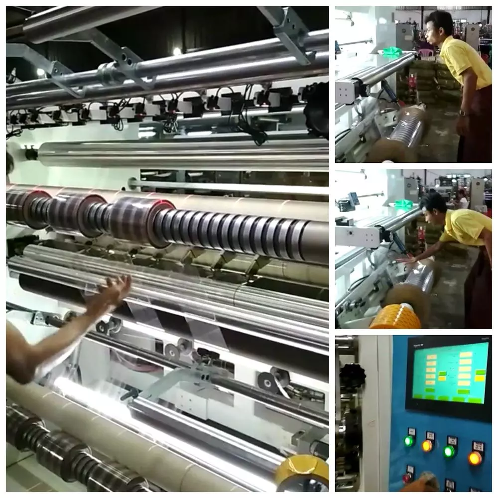 China low price popular bopp film slitting rewinding machine