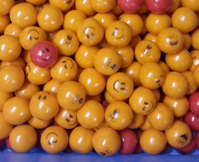 Best sale round ball face printing gumball candy logo printer