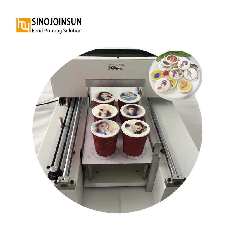 The edible inkjet ink on the cake and ice cream for directly print the portable selfie photo cake pattern printer