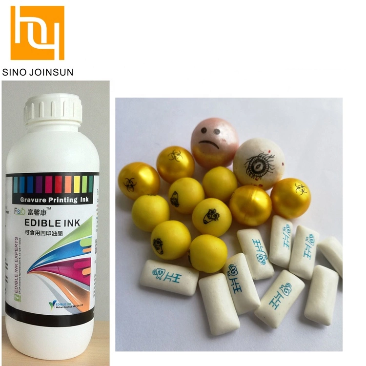 The edible inkjet ink on the cake and ice cream for directly print the portable selfie photo cake pattern printer