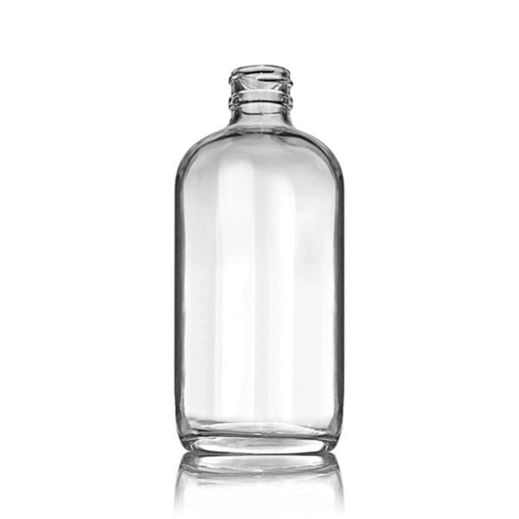 Manufacture Various Sizes 0.5oz 1oz 2oz 4oz 8oz 16oz 32oz Clear Amber Glass Round Boston Bottles for Shampoo Bath Gel