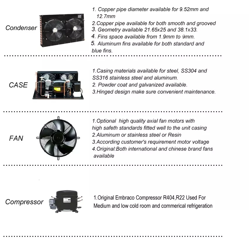 Plug-in Type Kitchen Freezer Compressor Condensing Unit