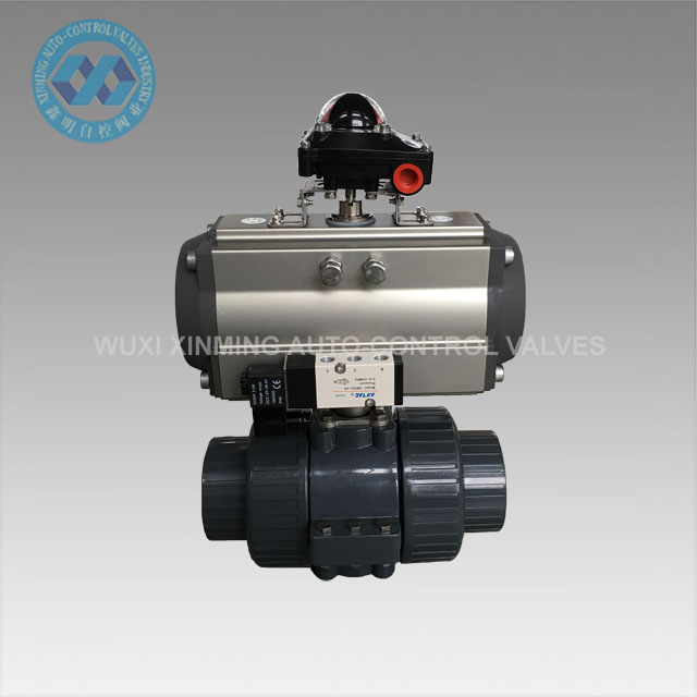 DN80 Pneumatic PVC Ball Valve with Limit Switch Box and Solenoid Valve.jpg DN80 Pneumatic PVC Ball Valve with Limit Switch Box and Solenoid Valve.jpg