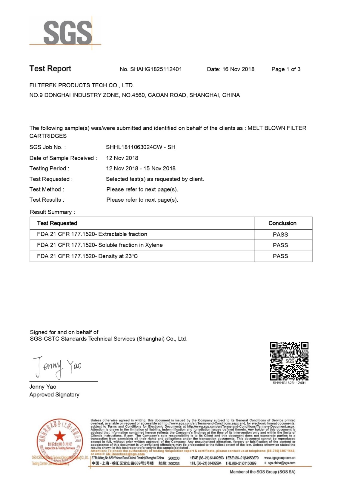 SGS for Melt Blown Filter-Filterek_page-0001.jpg SGS for Melt Blown Filter-Filterek_page-0001.jpg
