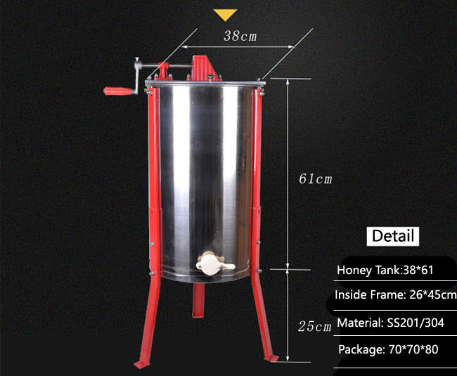 Manual Beekeeping Honey Extractor Machine Stainless Steel 0