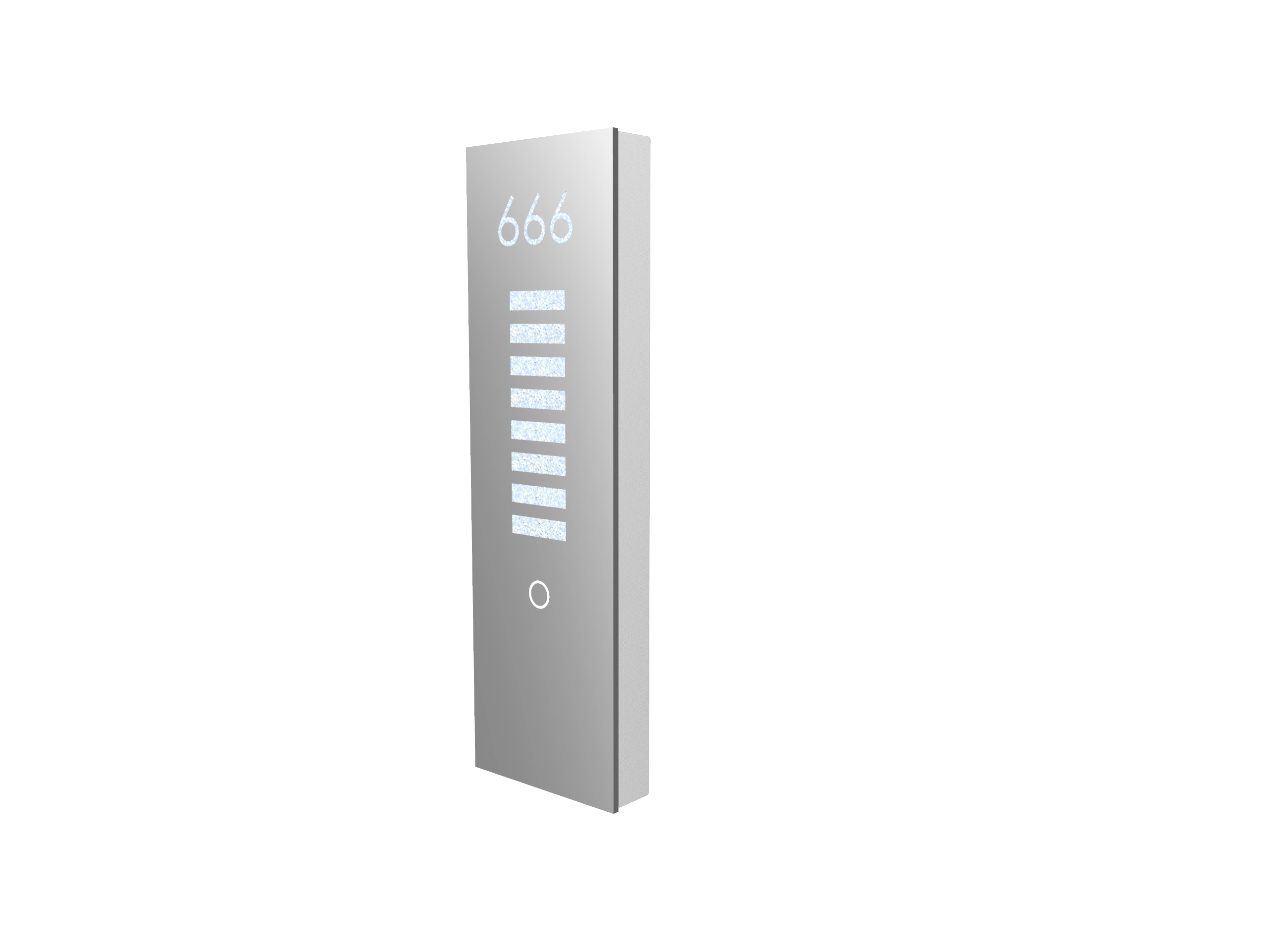 2020 Liteharbor New Design Customized Hotel Illuminated LED Rectangle Glass Mirror House Number