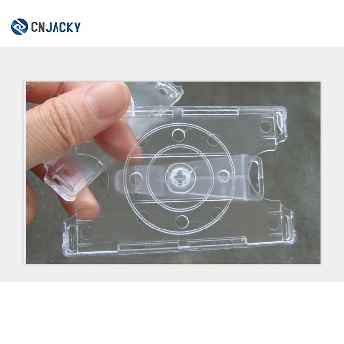 hot selling High Quality ABS/PC/PS Thick Transparent ID Card Protection Card Holder