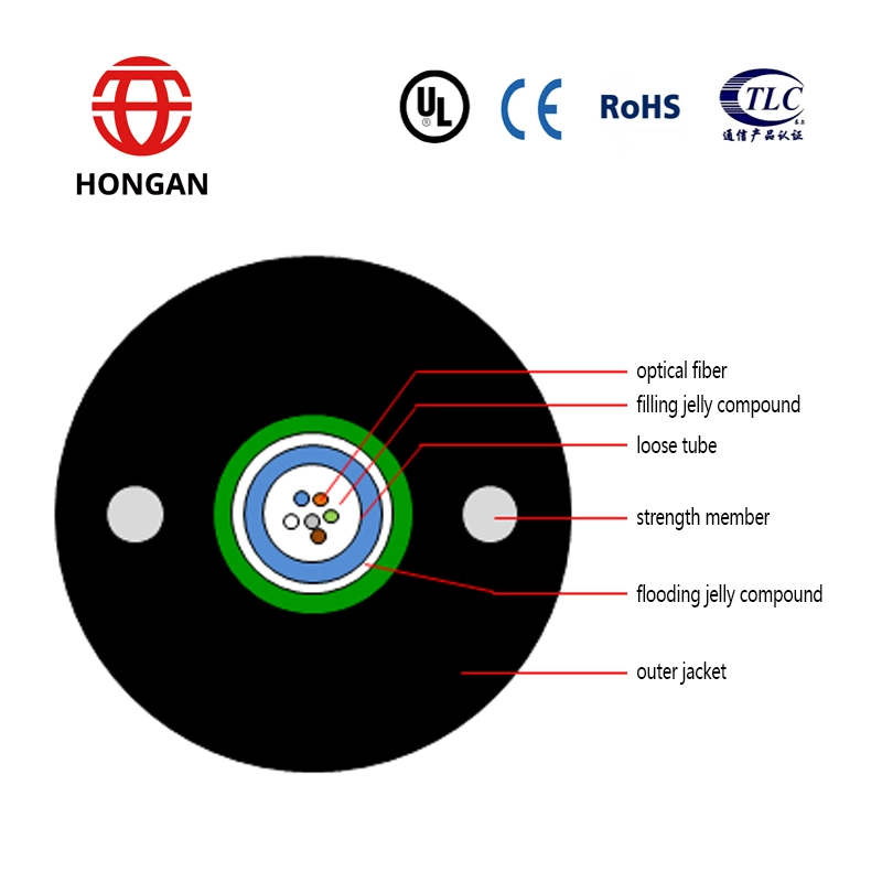 Single Mode GYXTW outdoor fiber optic 8 core Outdoor Armoured fibre optics cable