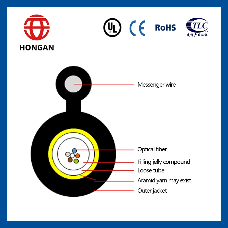 6 wire cable 6 core Armored Figure 8 Fiber Cable of ferrite drum core Gytc8a gytc8y gytc8s gyxtc8a gyxtc8y
