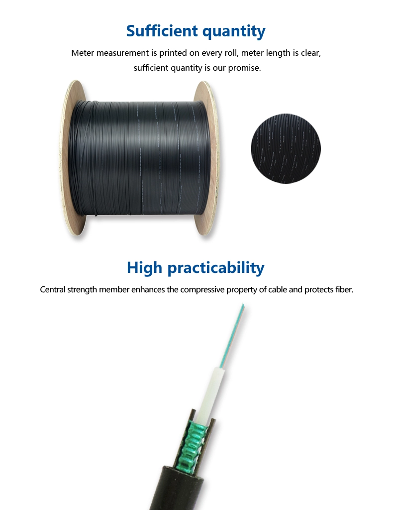 Single Mode GYXTW outdoor fiber optic 8 core Outdoor Armoured fibre optics cable