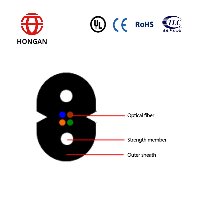 indoor FTTH G657A drop cable optic fiber cable GJXFH