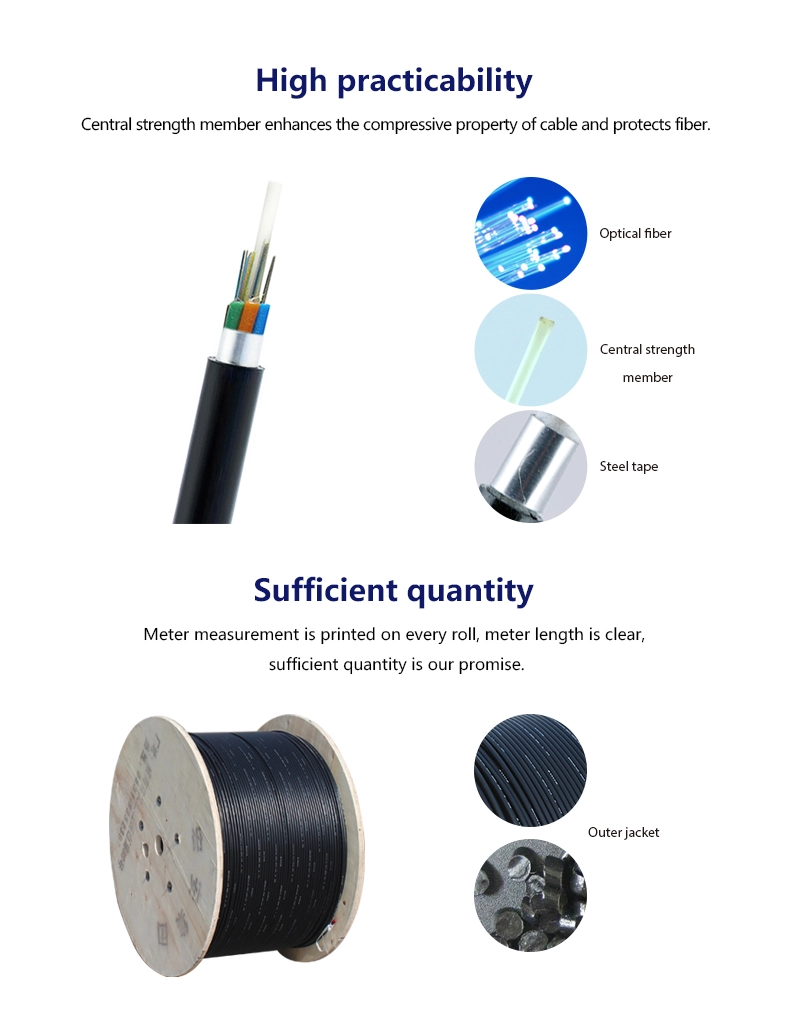 6 core 24 core GYTA GYFTA fiber optical cable price