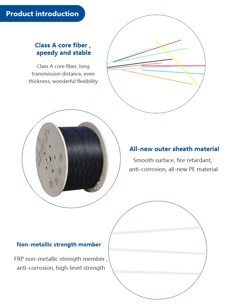 6 wire cable 6 core Armored Figure 8 Fiber Cable of ferrite drum core Gytc8a gytc8y gytc8s gyxtc8a gyxtc8y