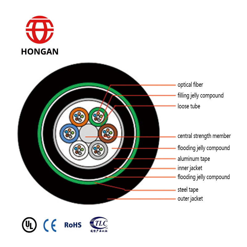 India Sterlite 6 core outdoor fiber optic cable GYFTA53