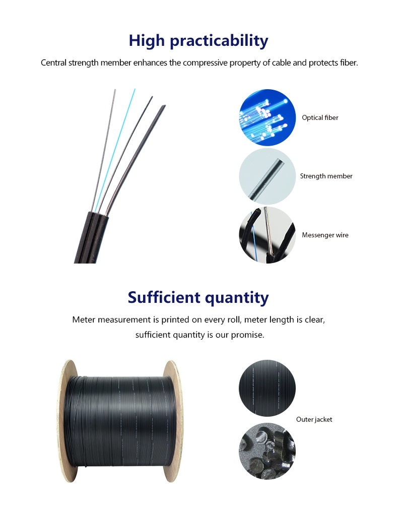 G657a1 G652d bowtype FTTH drop fiber optic cable