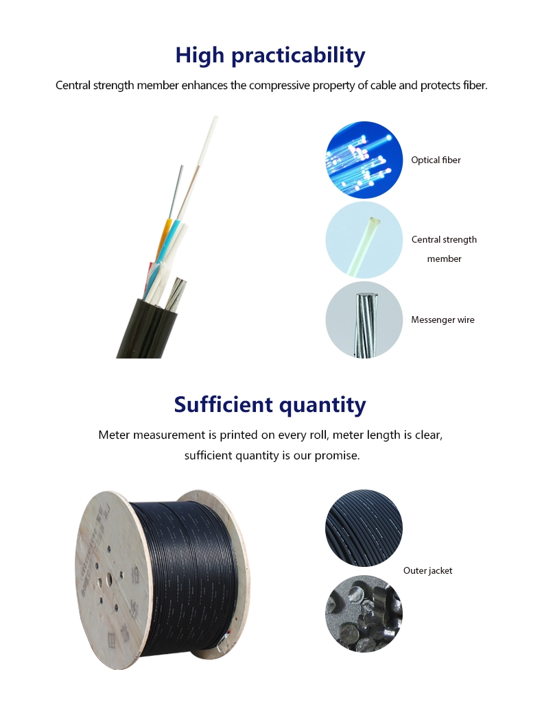 2-144 cores fiber optical Self-supporting figure 8 outdoor cable GYFC8Y