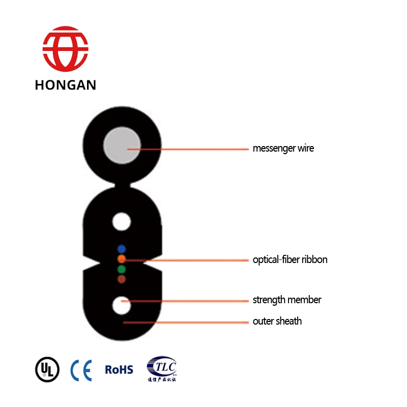 self-supporting FRP non-metal ribbon drop wire ftth 4 core indoor fiber cable