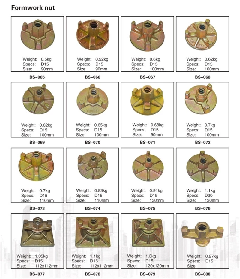 Tianjin Zhiyi Formwork Wing Nut And Formwork steel Tie Rod For Construction 15mm 17mm