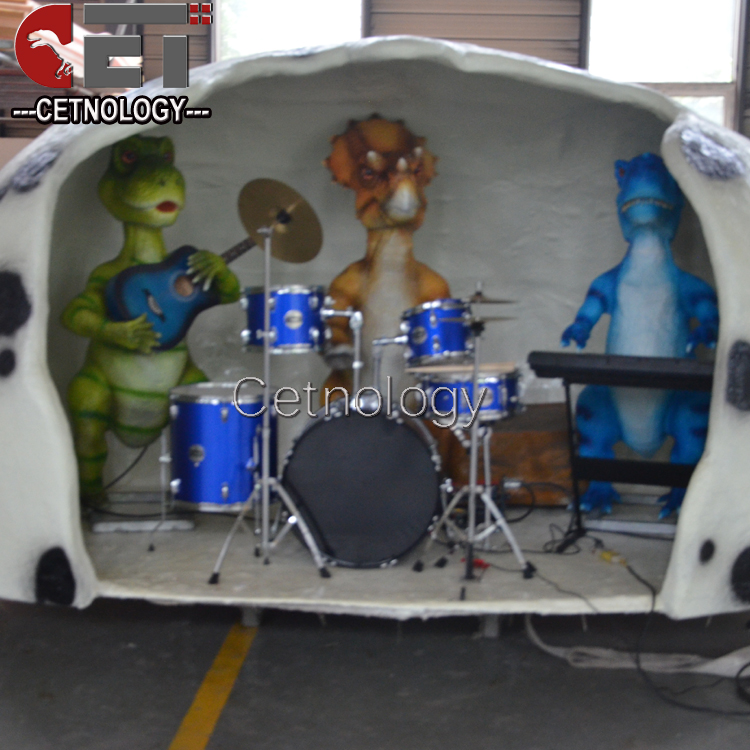 Dinosaur Band Customize Animatronic Cartoon Dinosaur Band With Musical Instrument (2).jpg