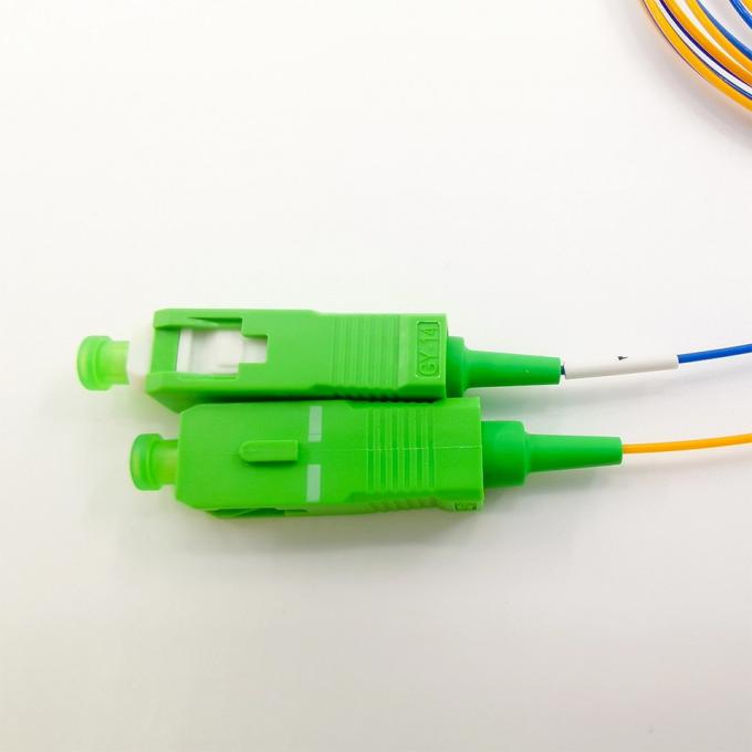 16 Way Fiber Optic Splitter SC / APC / SC / UPC Steel Tube Type Coupler 0