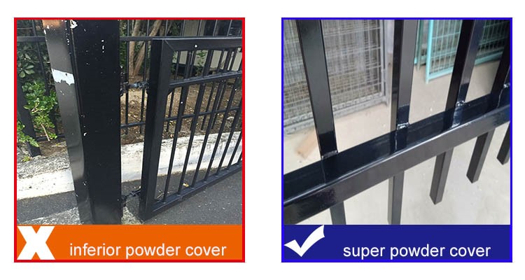 ISO 9001 Aluminum Fence, Black Steel Privacy Tubular panels and gates, Steel Wrought Iron Fence