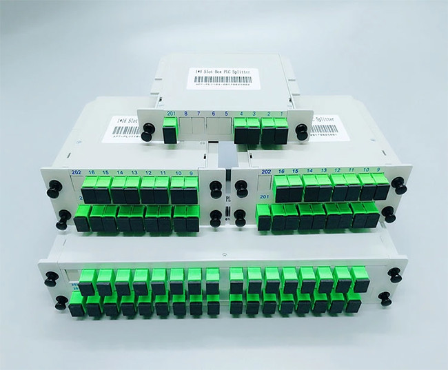 LGX Fiber Optic Cable Splitter 1x8 PLC Blade SC / UPC For Fiber To Home 0