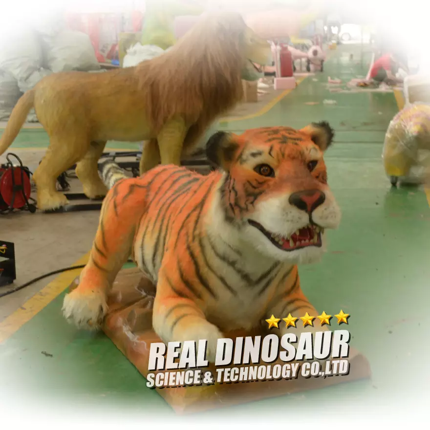 High quality Outdoor Playground Attractive Real Size Animatronic Tiger