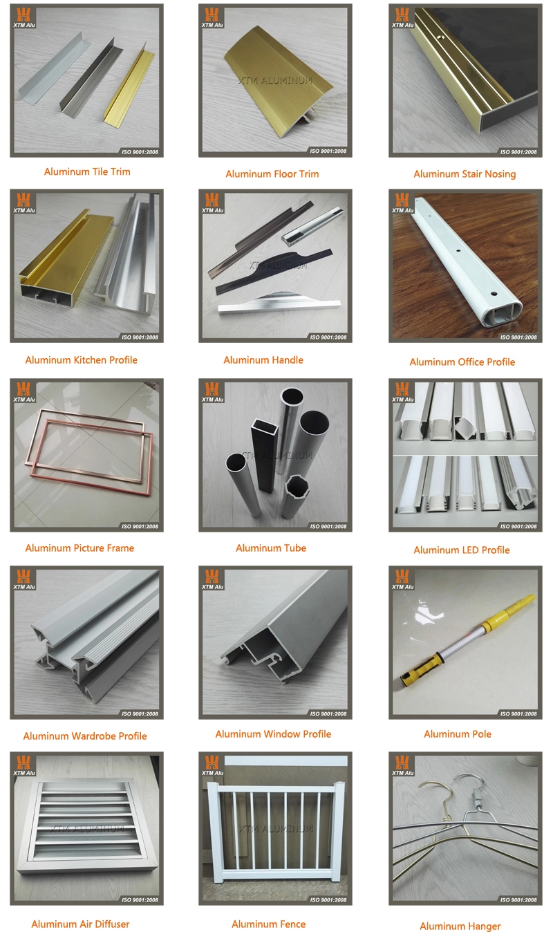 6063 T5 Aluminum Chrome Tile Trim