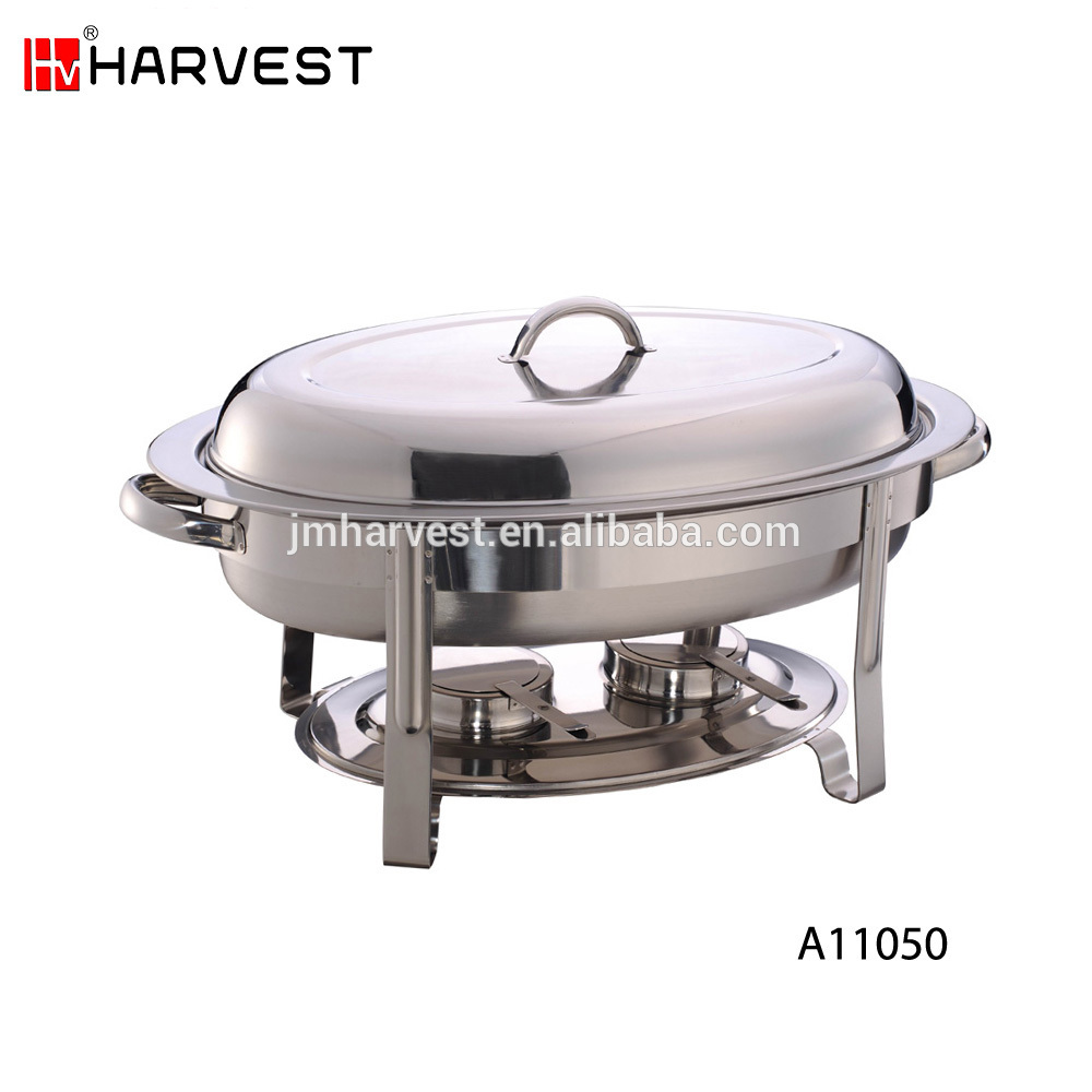 stainless steel catering buffet 5.5L oval food warmer chafing dish