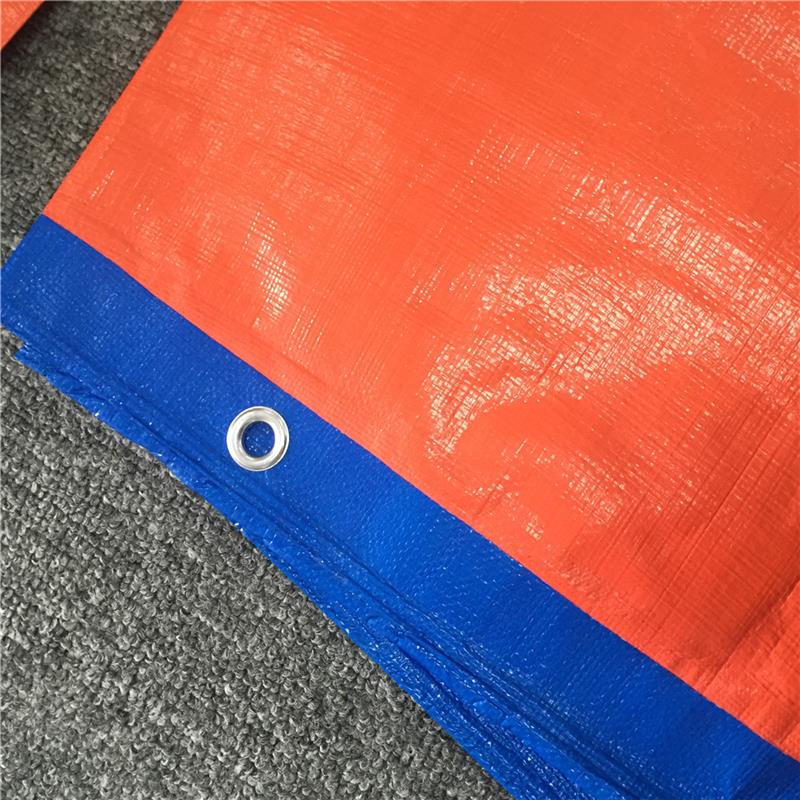 Orange blue pe tarpaulin for yemen