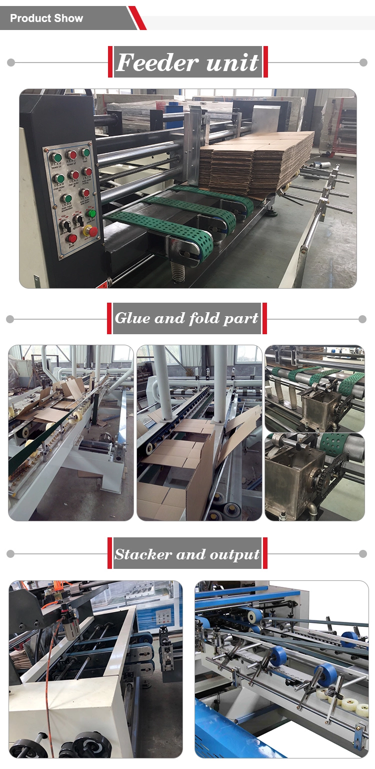 Automatic Corrugation Caton Box Folding and Gluing Machine made in dongguang hebei folder gluer