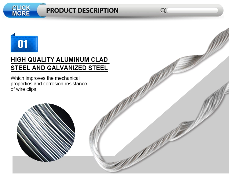 Withstand wire tension preformed deadend guy grip clamp for fixing wires