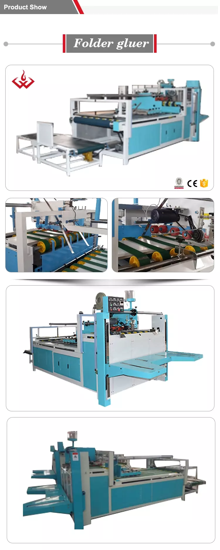 Corrugated carton semi-auto folder gluer machine/Box gluing machine