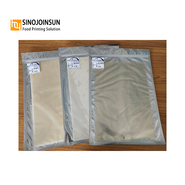 transparent color edible paper